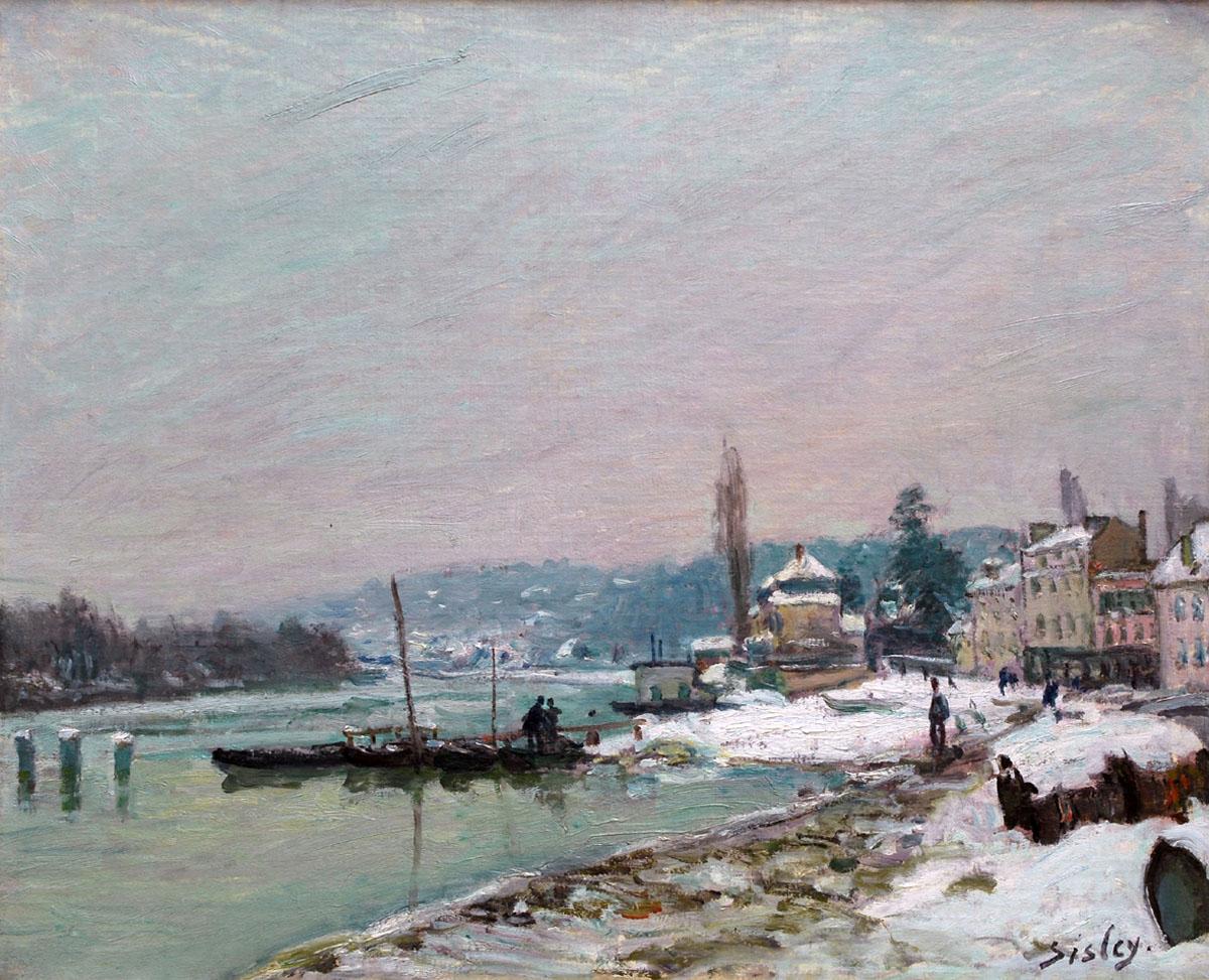 Sisley Port-Marly under Snow, Alfred Sisley